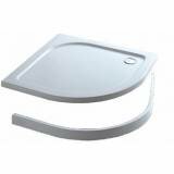 Quadrant Stone Easy Plumb Shower Enclosure Tray with Legs &amp; Panel - 900x900mm 